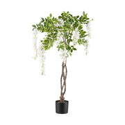 Fehér színű mű lilaakác fa.