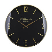 Fekete-arany színű falióra.