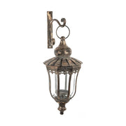 Antikolt felületű, konzolos fém fali lámpás.