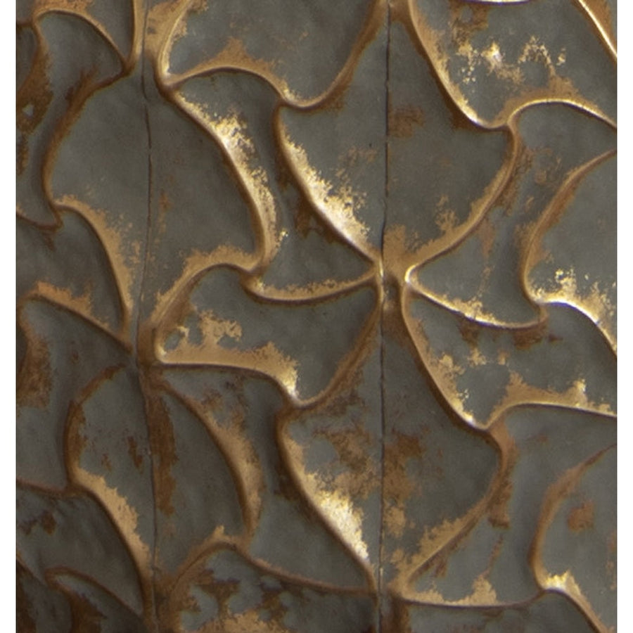 Antik arany színű,, dekor fém kaspó.