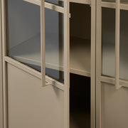 EXHIBIT khaki zöld fém vitrines szekrény 99 x 170 cm