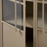 EXHIBIT khaki zöld fém vitrines szekrény 99 x 170 cm