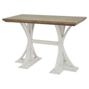 Tömör fenyőfából készült, kézműves bárasztal.