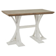 Tömör fenyőfából készült, kézműves bárasztal.