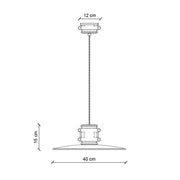 FERROLUCE RETRO Urban függeszték lámpa ∅ 40 cm E27