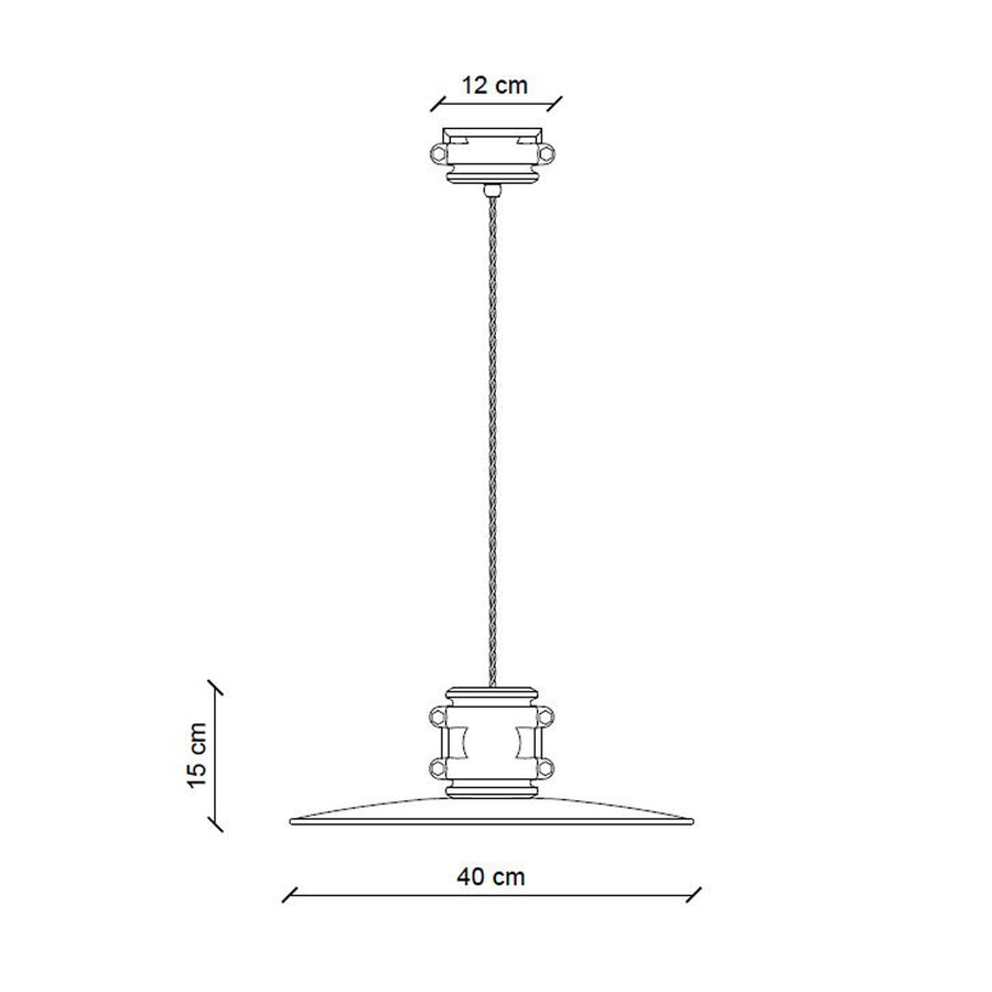 FERROLUCE RETRO Urban függeszték lámpa ∅ 40 cm E27