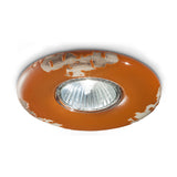 Ferroluce Retro Vintage kerámia spotlámpa 11 cm narancssárga mázas felülettel