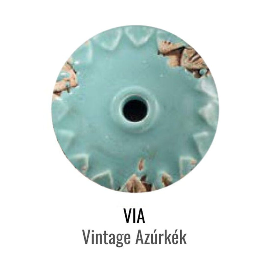 Vintage azúrkék színű kerámia minta.