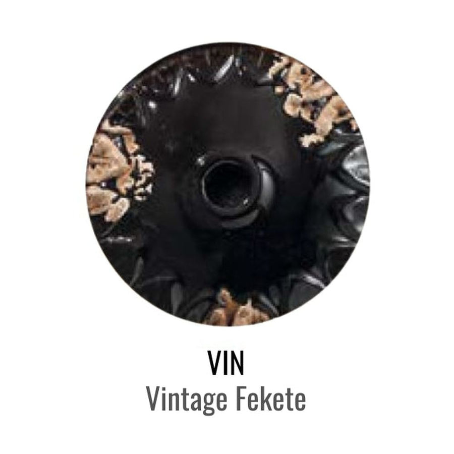 Vintage fekete színű kerámia minta.