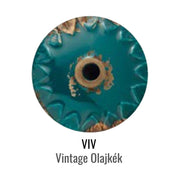 Vintage olajkék kerámia színminta.