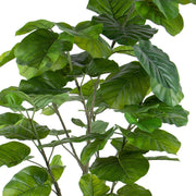 Mű fikusz levelek közelről, valósághű erezettel és textúrával.