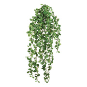 Fittonia zöld mű hálóslevél csüngő növény 85 cm hosszan, dekoratív műnövény leomló levelekkel.
