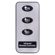 Infravörös távirányító LED gyertyákhoz, három gombbal: ON, OFF és 6H időzítő.