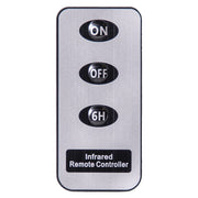Infravörös távirányító LED gyertyákhoz, három gombbal: ON, OFF és 6H időzítő.