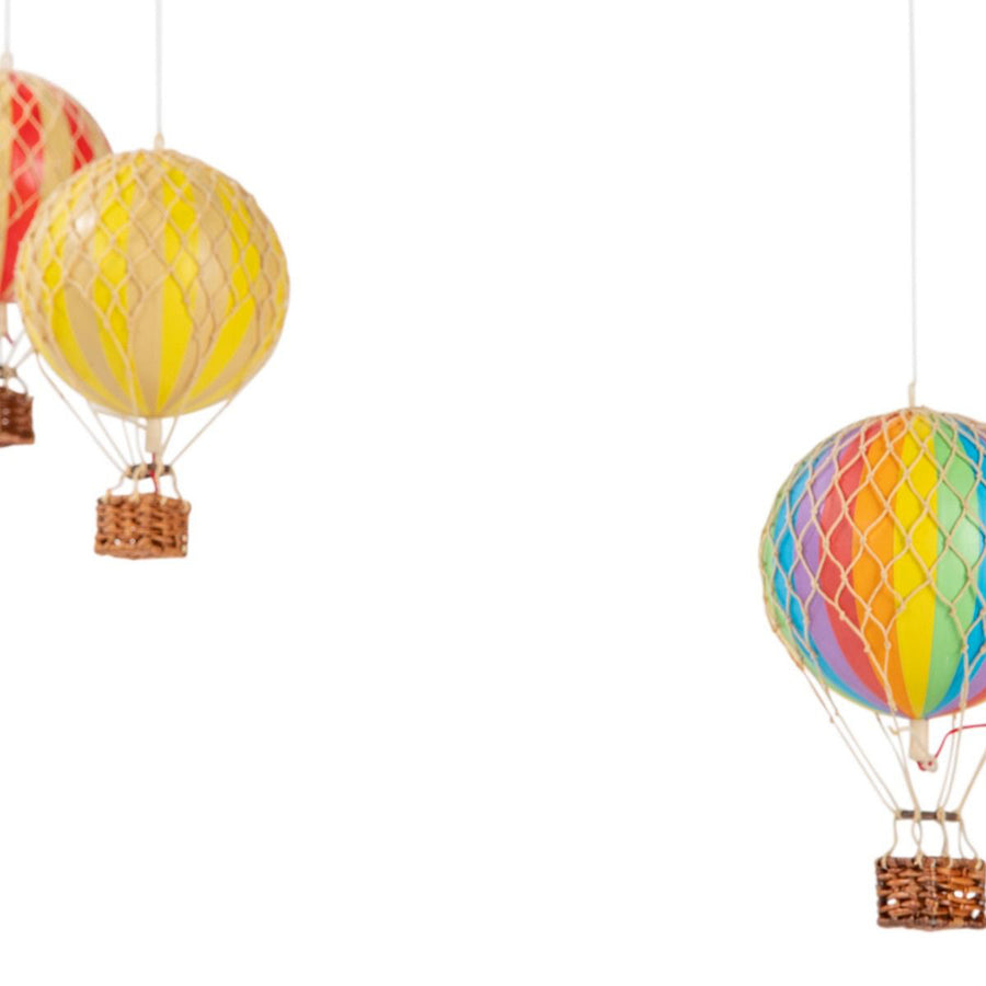 Mozgatható vintage hőlégballon modell szett.