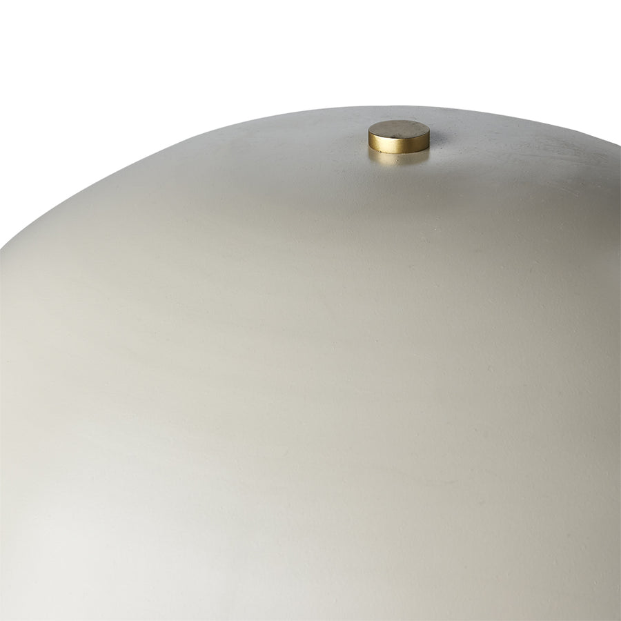 Bézs színű, gomba formájú, fém design állólámpa.