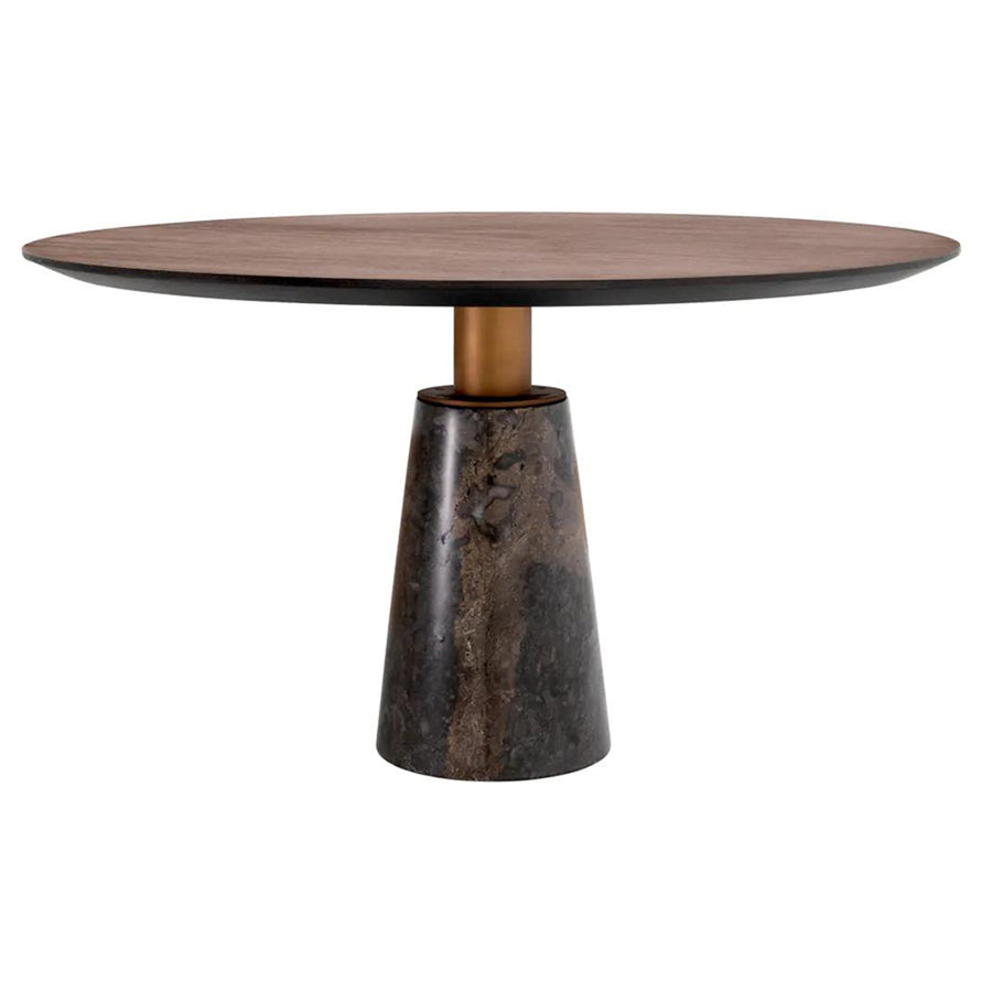 Kerek formájú dizájn étkezőasztal.