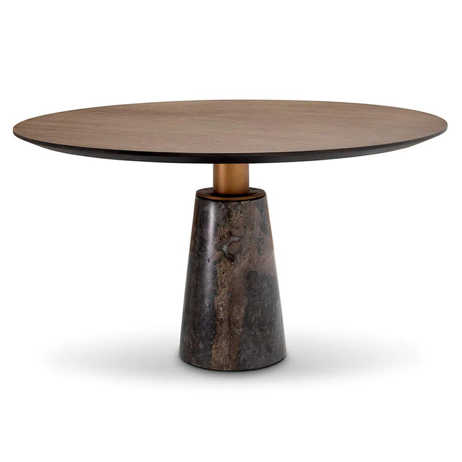 Kerek formájú dizájn étkezőasztal.