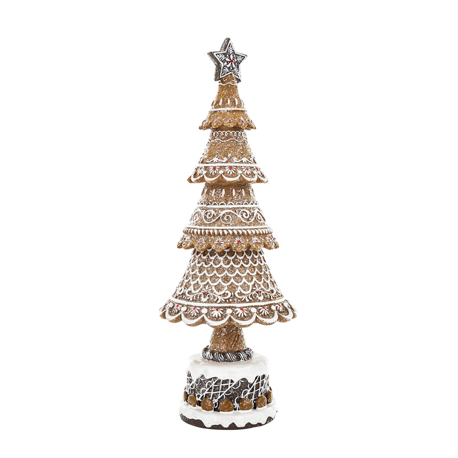 GINGERBREAD mézeskalács fenyőkúp oldalról fotózott képe.
