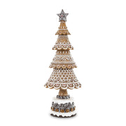 GINGERBREAD mézeskalács fenyőkúp 32 cm, fehér hátteres termékfotó.