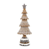 GINGERBREAD mézeskalács fenyőkúp 32 cm, fehér hátteres termékfotó.