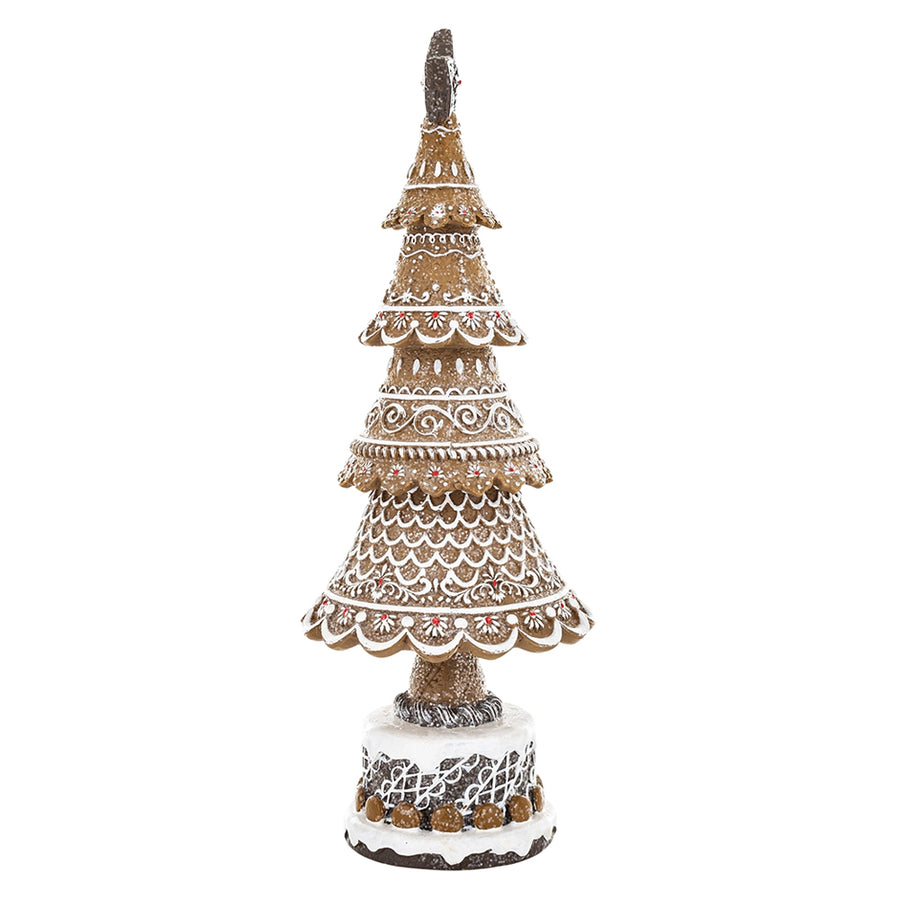 GINGERBREAD mézeskalács fenyőkúp 42 cm, oldalnézeti kép.