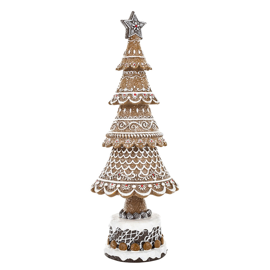 GINGERBREAD mézeskalács fenyőkúp 42 cm, oldal nézet.