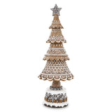 GINGERBREAD mézeskalács fenyőkúp 42 cm, fehér hátteres termékfotó.