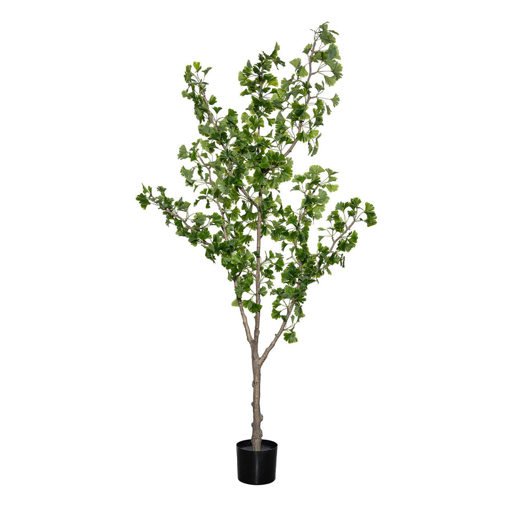 GINKGO BILOBA zöld mű ginkgo fa 180 cm természetes hatású levelekkel és élethű törzzsel