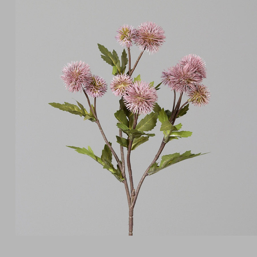 Fáradt rózsaszín színárnyalatú bogáncs művirág.