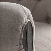 Gore fotel karfa részlete bézs textil kárpitozással