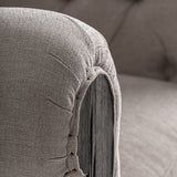 Gore fotel karfa részlete bézs textil kárpitozással