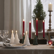 Fenyőfa formájú, karácsonyi LED gyertya.