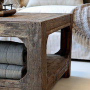 GRIMAUD dohányzóasztal alsó polc részlet, tárolási lehetőséggel