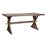 Grimaud rusztikus étkezőasztal 180 cm újrahasznosított fából, natúr színben