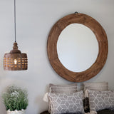 GRIMAUD falitükör rusztikus enteriőrben, dekorációs hangsúllyal