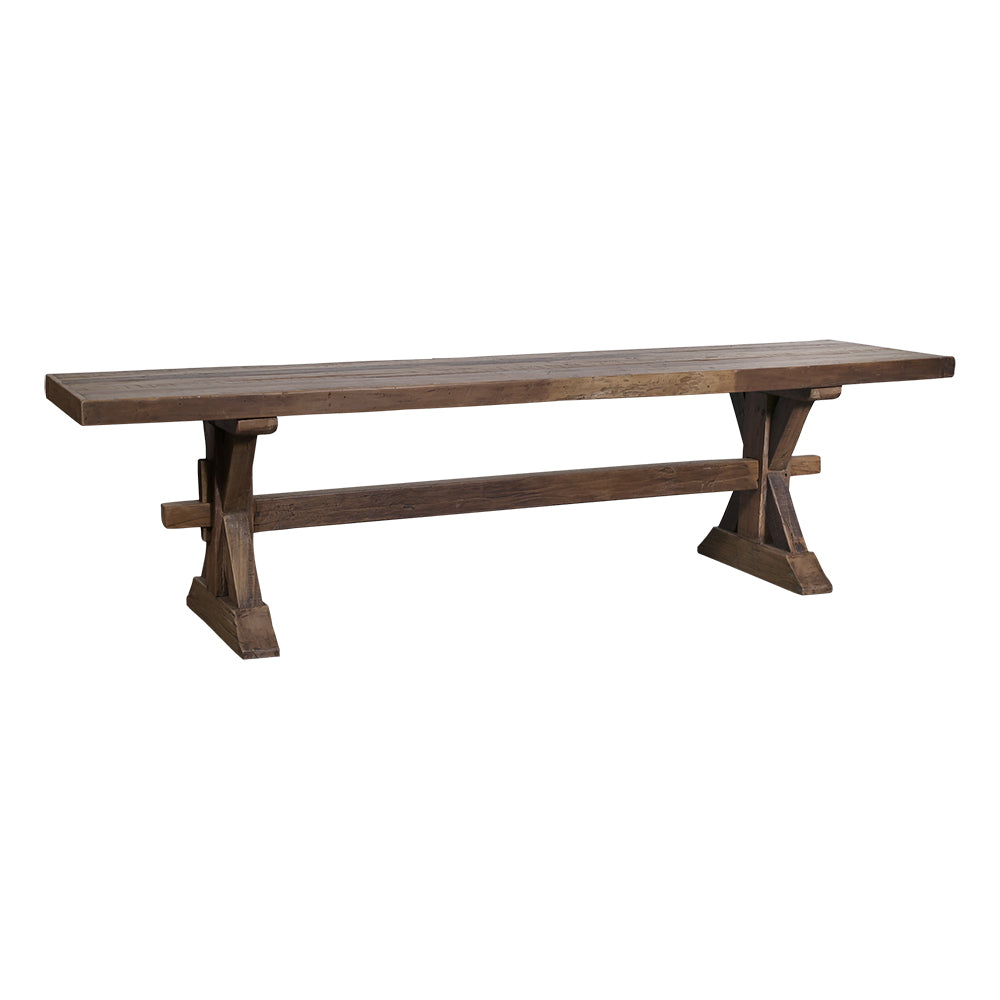 GRIMAUD rusztikus pad 180 cm újrahasznosított fából, natúr színben