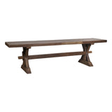 GRIMAUD rusztikus pad 180 cm újrahasznosított fából, natúr színben