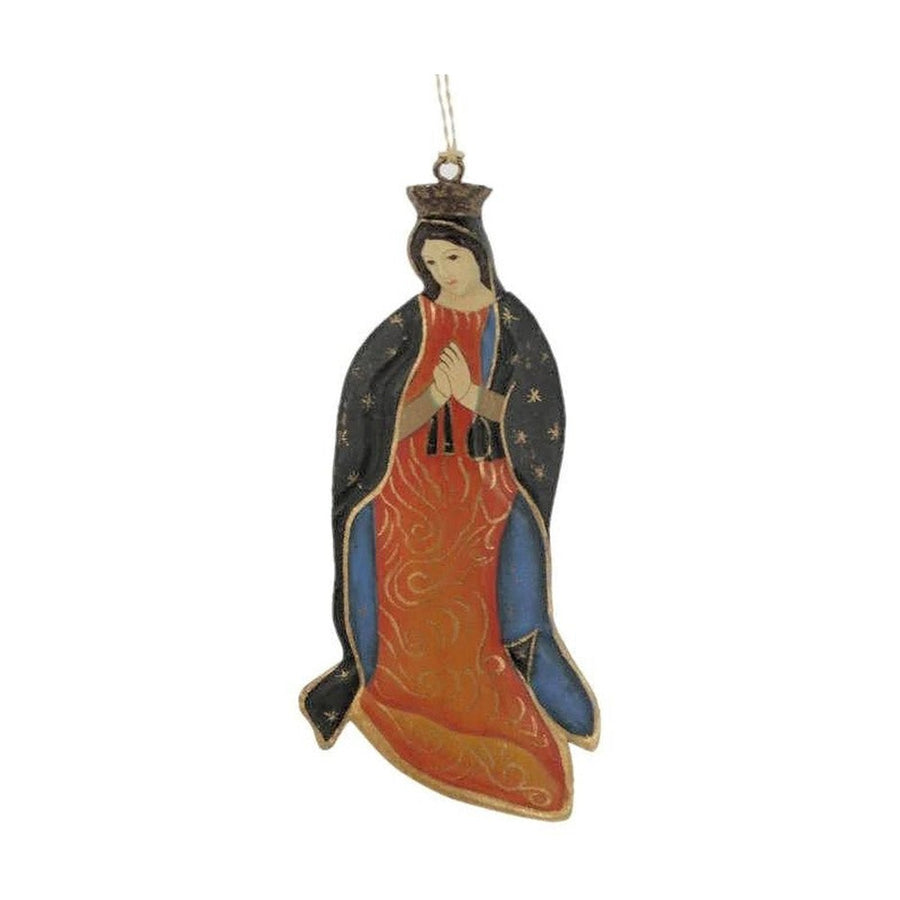 Guadalupei Szűzanyát ábrázoló figura.