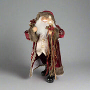 Bordó színű, vintage Télapó figura.