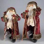 Bordó színű, vintage Télapó figura.