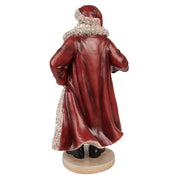HERITAGE vintage Mikulás figura hátoldali nézetből bordó kabátban