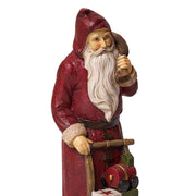 Vintage karácsonyi Télapó figura ajándékokkal és plüssmackóval