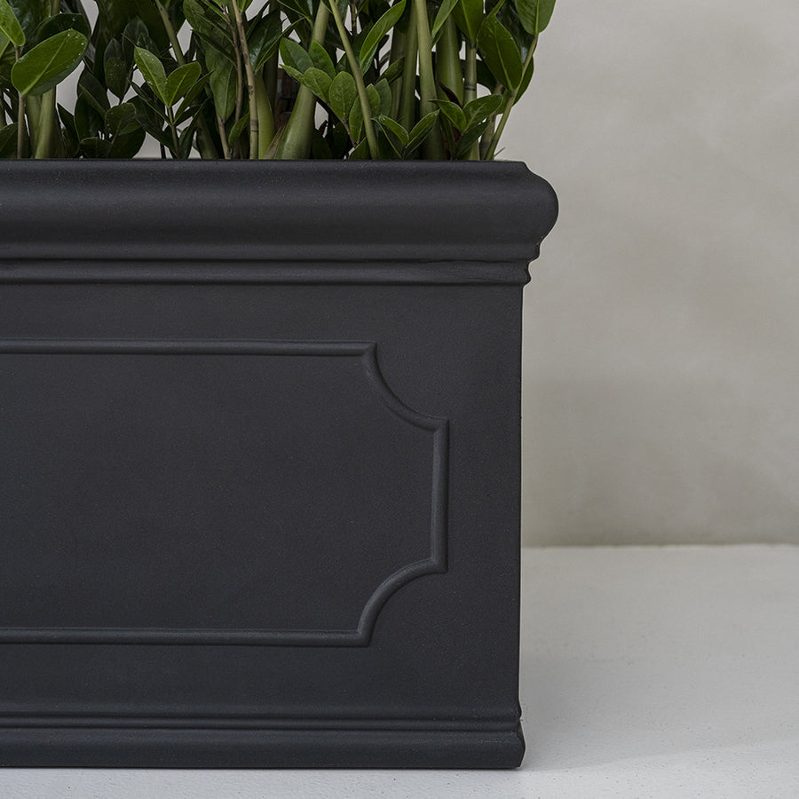 HERITAGE fekete fiberstone ültetőláda 100 cm