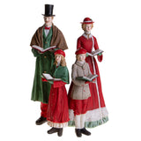 HERITAGE viktoriánus karácsonyi kóruscsalád oldalnézet, részletgazdag ruházattal