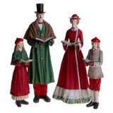 HERITAGE karácsonyi viktoriánus kóruscsalád 4 darabos szett, elölnézetből