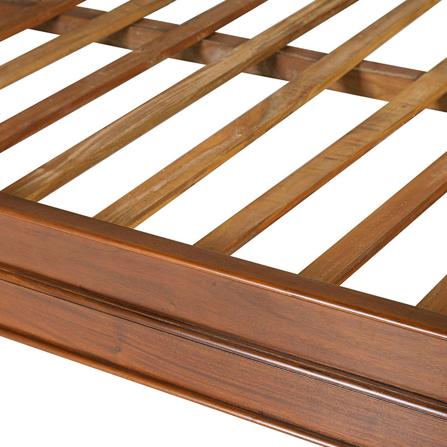 HERITAGE mahagónifa franciaágy tömörfa ágyrács részlete.