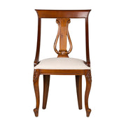 Heritage mahagónifa szék előről, klasszikus lant motívummal