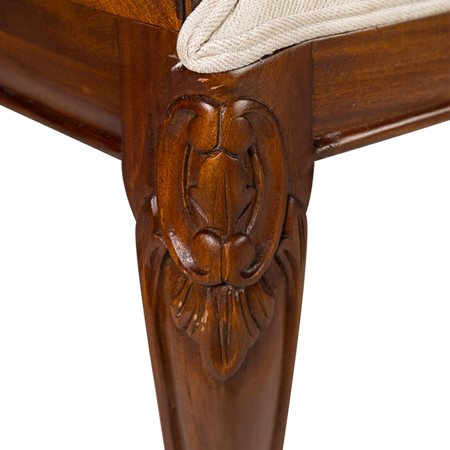 Heritage mahagónifa szék kézzel faragott láb részlet