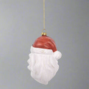 HERITAGE Mikulás karácsonyfadísz hátulnézetből, piros sapkával és fehér szakállal